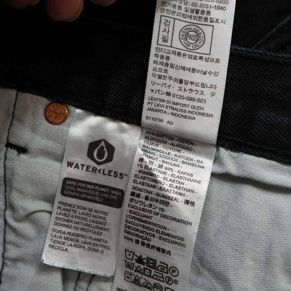 Levi's 501 Jeans Men's 40x31 Black Denim Straight Leg‎ Button-Fly Red Tab Modern